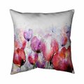 Begin Home Decor 20 x 20 in. Pink Tulips Field-Double Sided Print Indoor Pillow 5541-2020-FL99